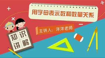 用字母表示数和数量关系